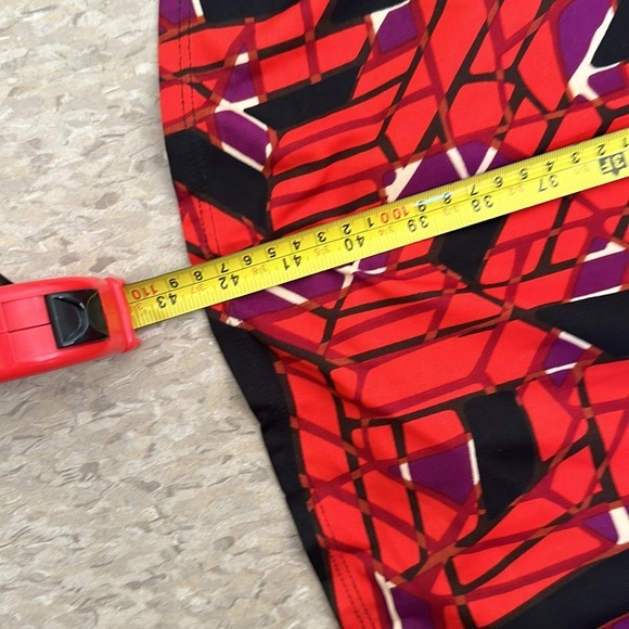 VTG Sherpa &‎ Palmer Aztec Geometric Sleeveless V Neck MIDI Dress Sz Large - Picture 8 of 9